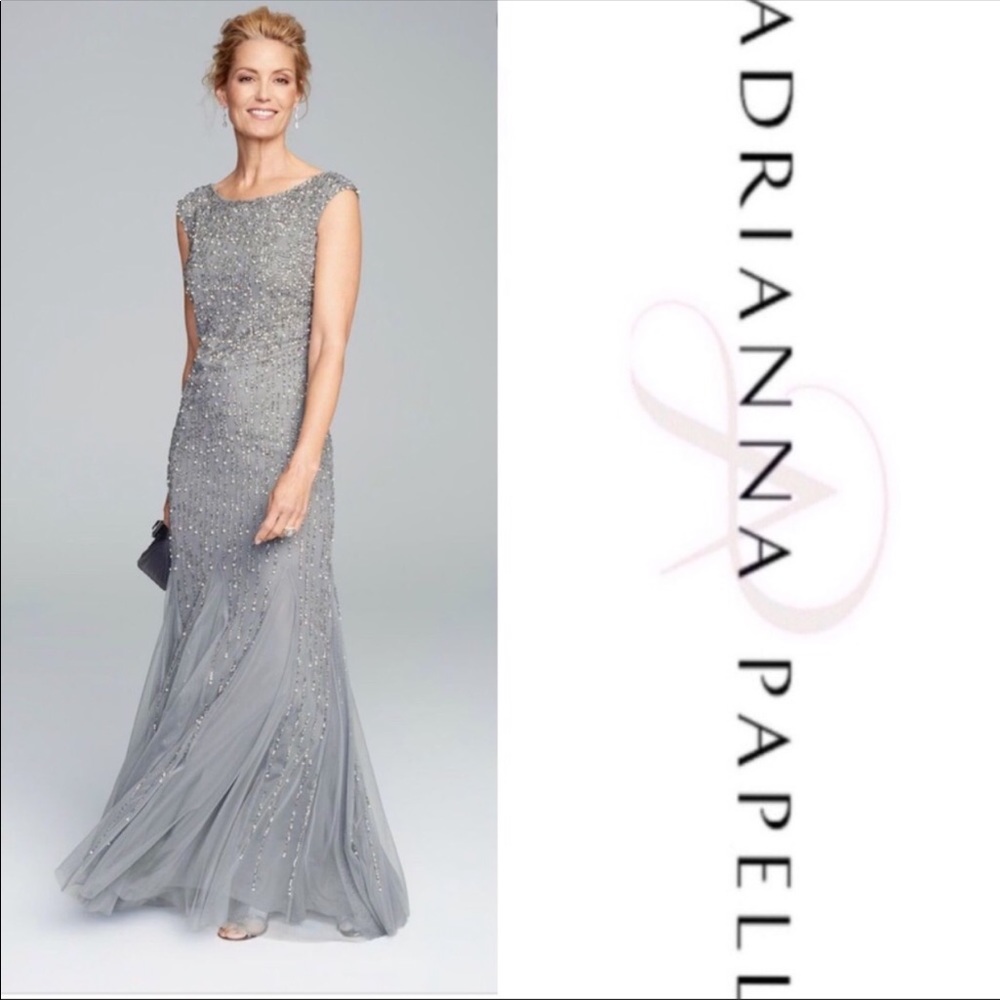 Adrianna Papell size 16w gorgeous beaded gown